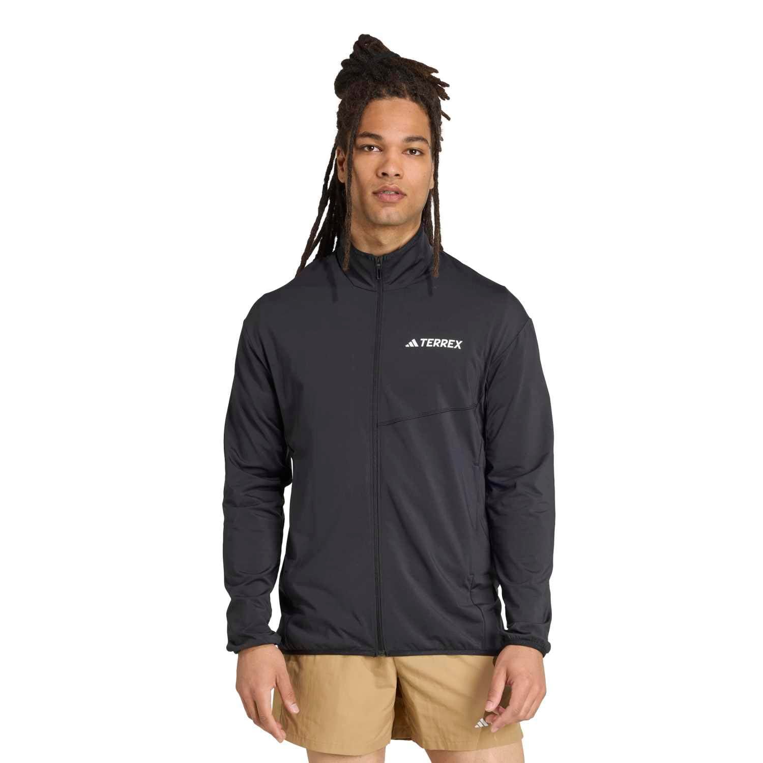 ADIDAS MEN'S TERREX MULTI CLIMAWARM FULL-ZIP TECH FLEECE JAC