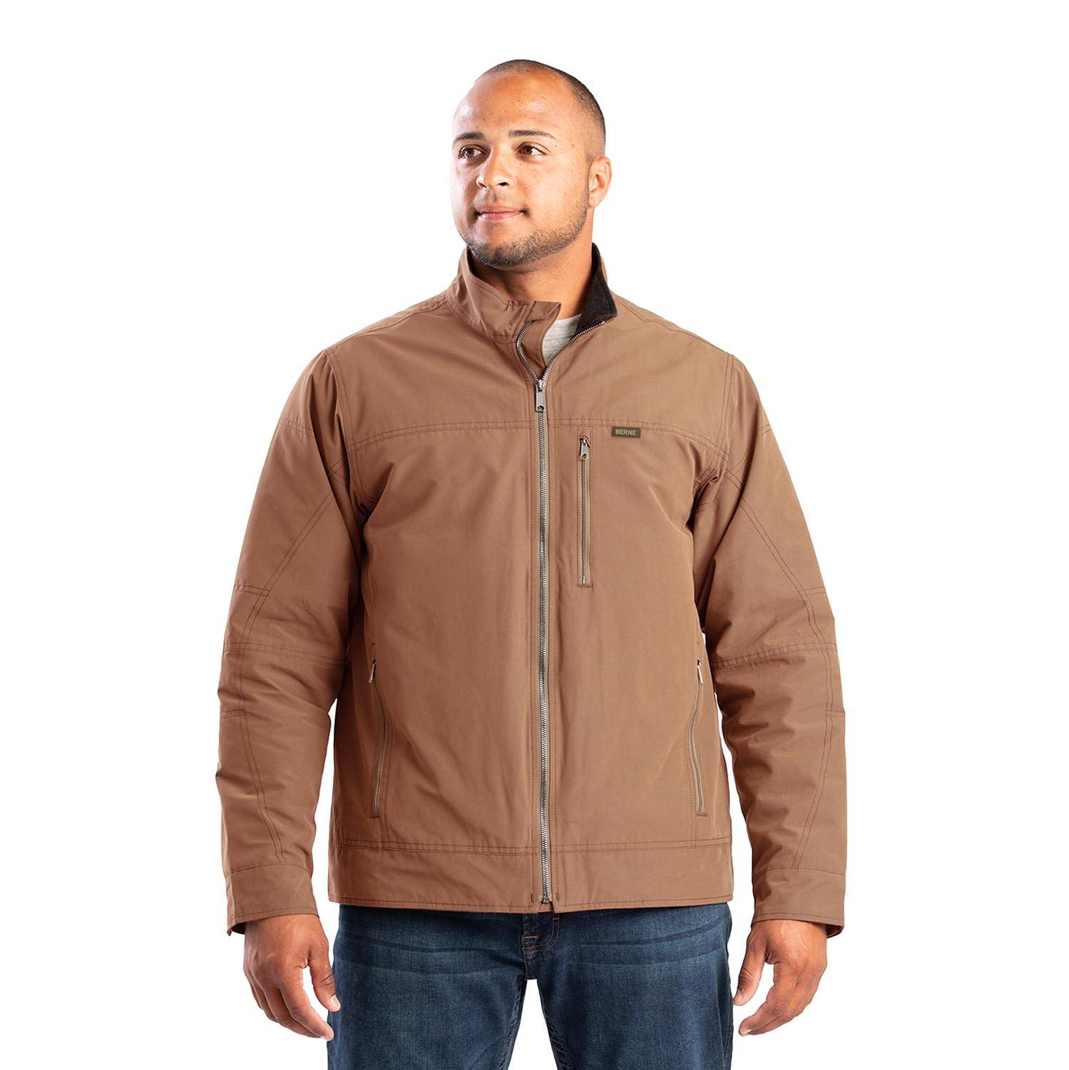 BERNE MEN'S HIGHLAND QUILT-LINED MICRO-DUCK JACKET