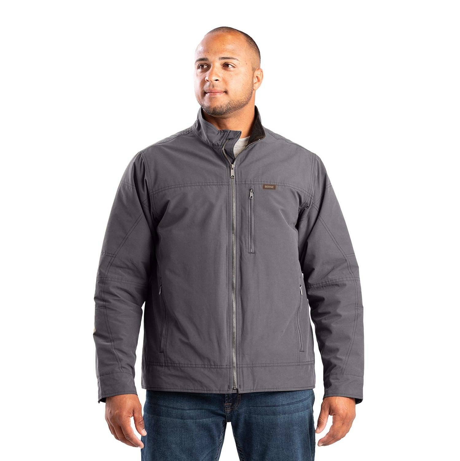 BERNE MEN'S HIGHLAND QUILT-LINED MICRO-DUCK JACKET