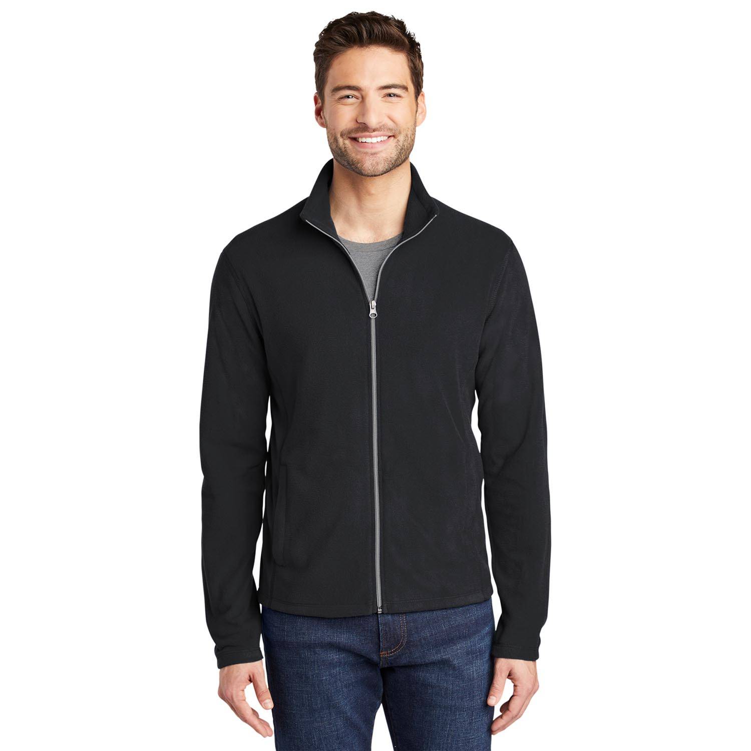 PORT AUTHORITY MICROFLEECE JACKET IN BLACK