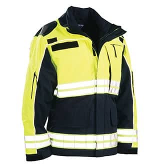 Reversible 3 Season Hi-Visibility Reflective Yellow/Black Police Security Jacket 