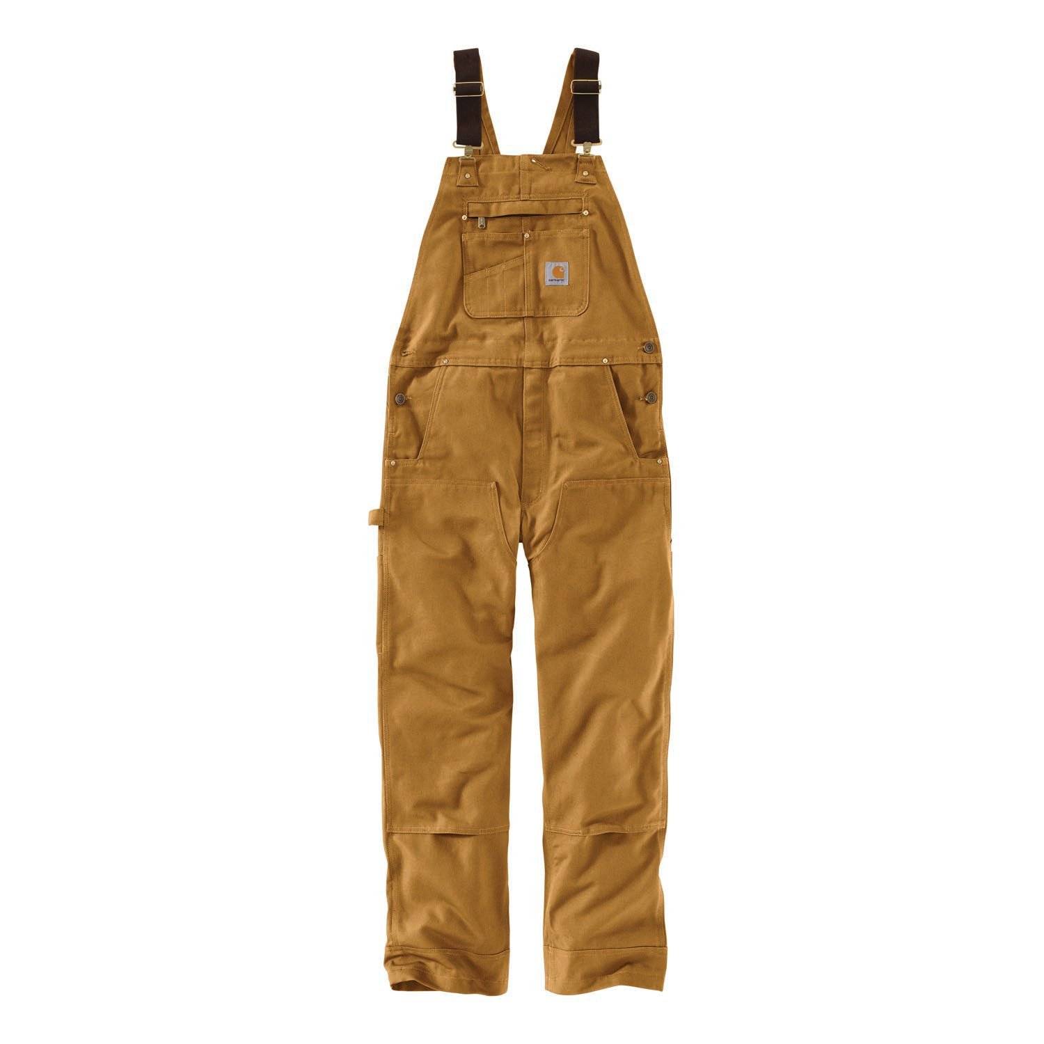 CARHARTT RELAXED FIT DUCK BIB OVERALLS IN CARHARTT BROWN