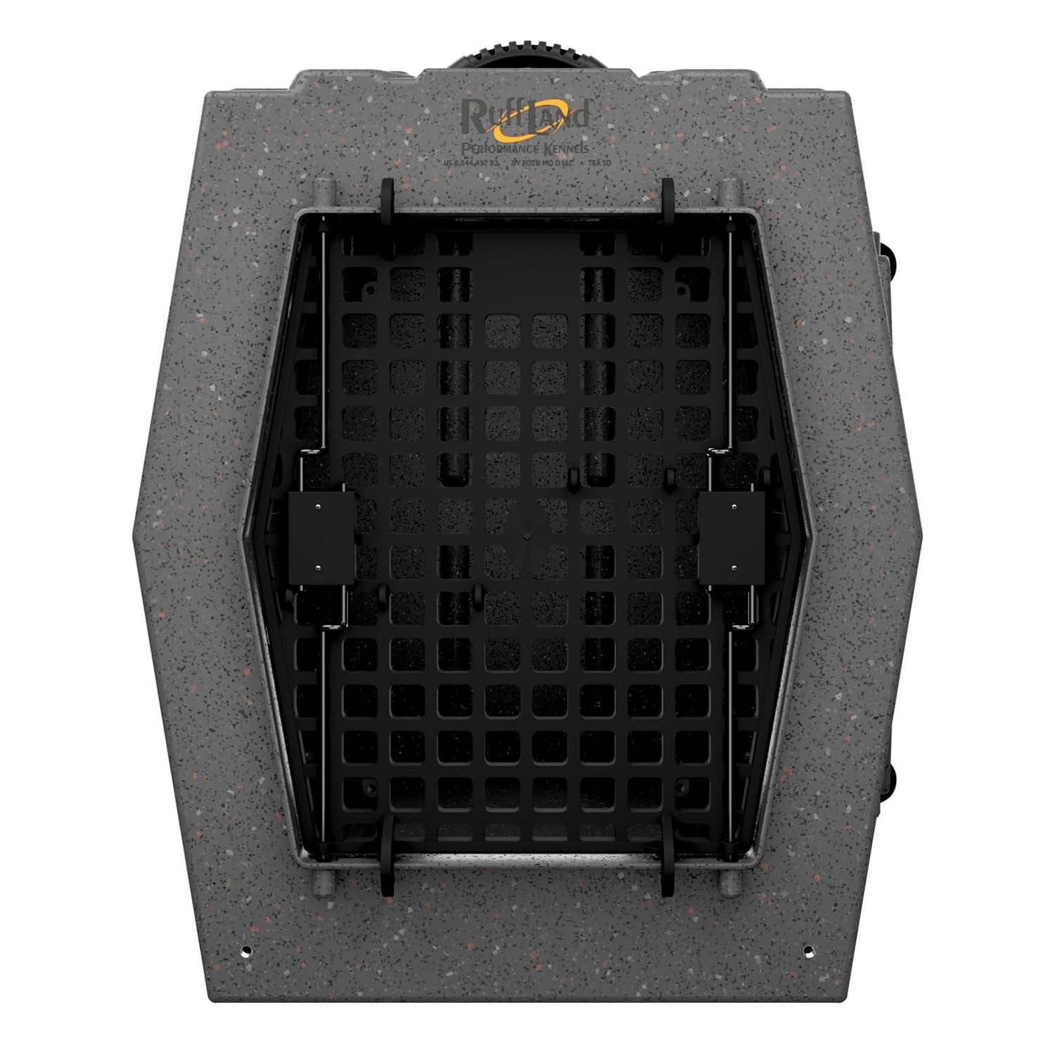 RUFF LAND KENNELS LARGE, DOUBLE DOOR, FRONT AND RIGHT GRAY