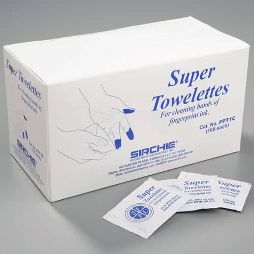 Sirchie Ink Cleaner Towelettes