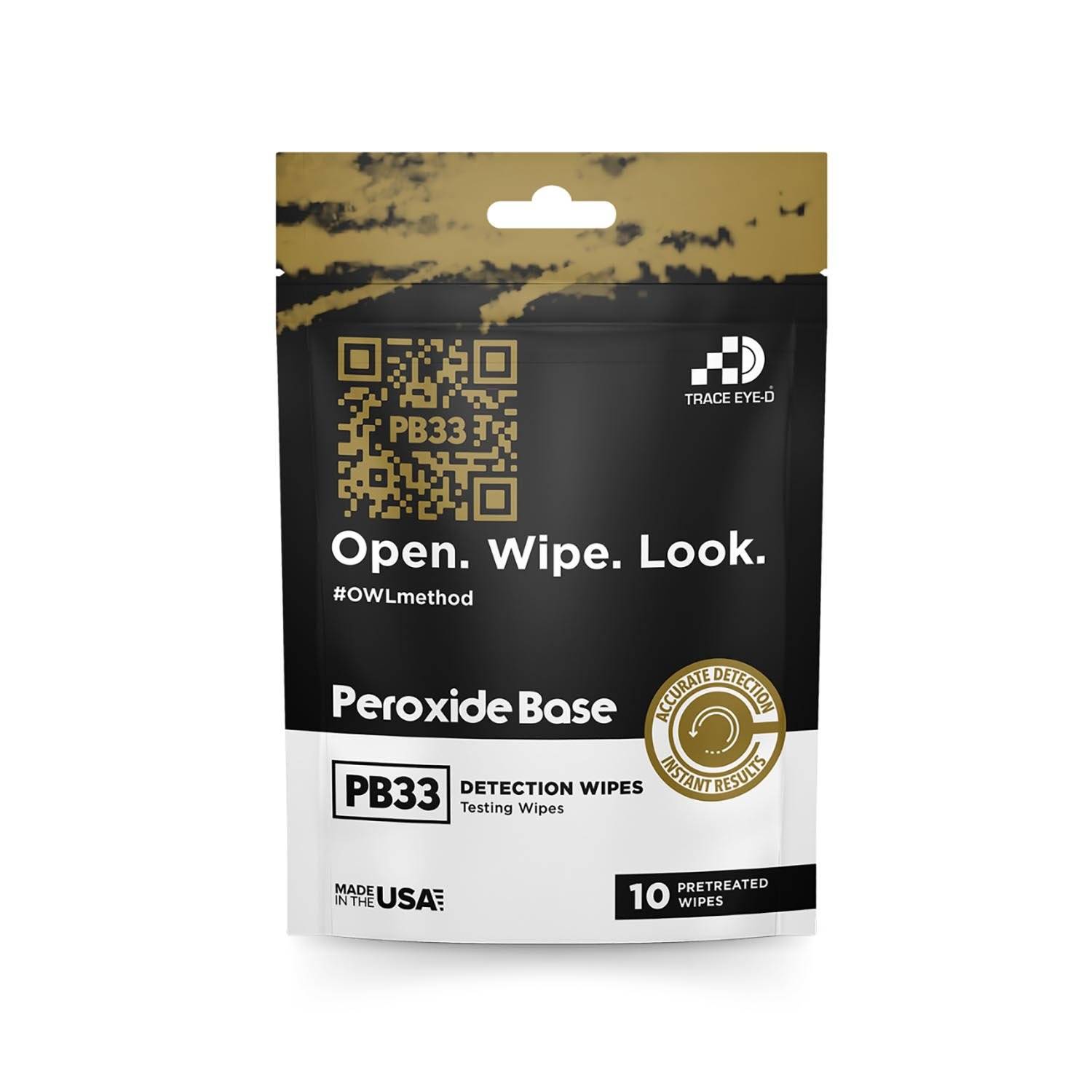Trace Eye-D PB33 Peroxide Base Explosive Wipes,10 count