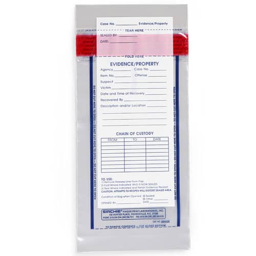 Sirchie Integrity Evidence Bags 100 7 1/2"L x 4"W