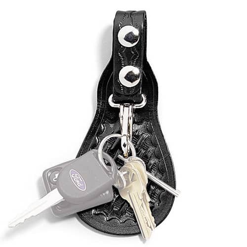 GOULD & GOODRICH LEATHER KEY HOLDER WITH FLAP