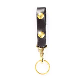 Galls Gear Leather Key Ring Holder in Plain/Brass | GA149PA