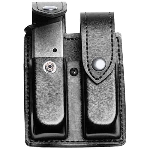 Gall’s Gear Double Magazine Leather Pouch Nickel Snaps G4177 U.S SALES ONLY 