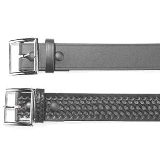 Boston Leather 6505-3-34B Black Basketweave 1-3/4" Wide Garrison Belt 34" Brass