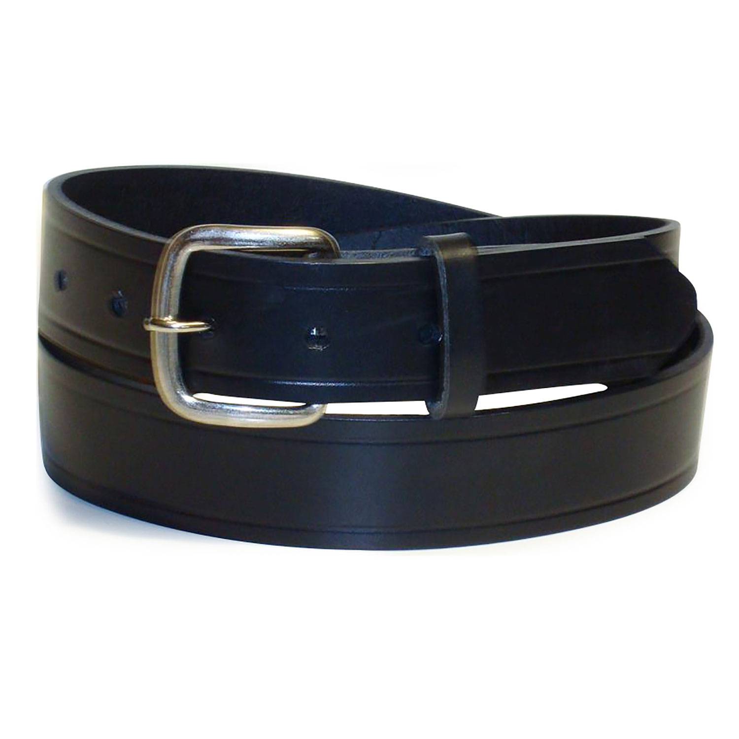 Aramark 1-1/4" Heavyweight Leather Work Belt with Snap on BK