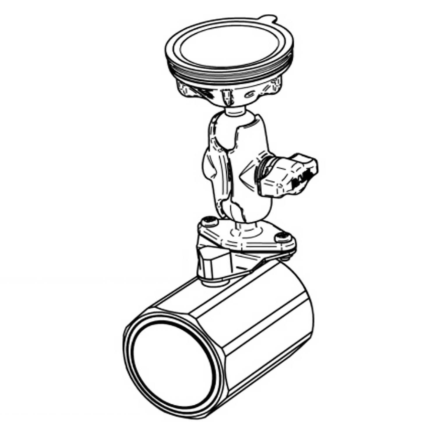 Kustom Signals KA Band Antenna Dual Ball Suction Cup Mount