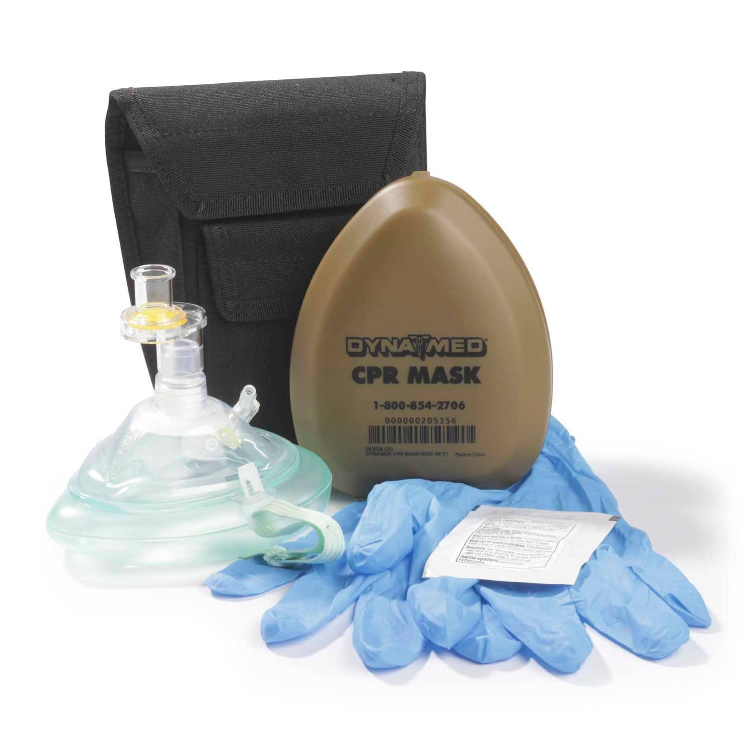 DYNA MED CPR MASK HOLSTER KIT WITH O2 INLET