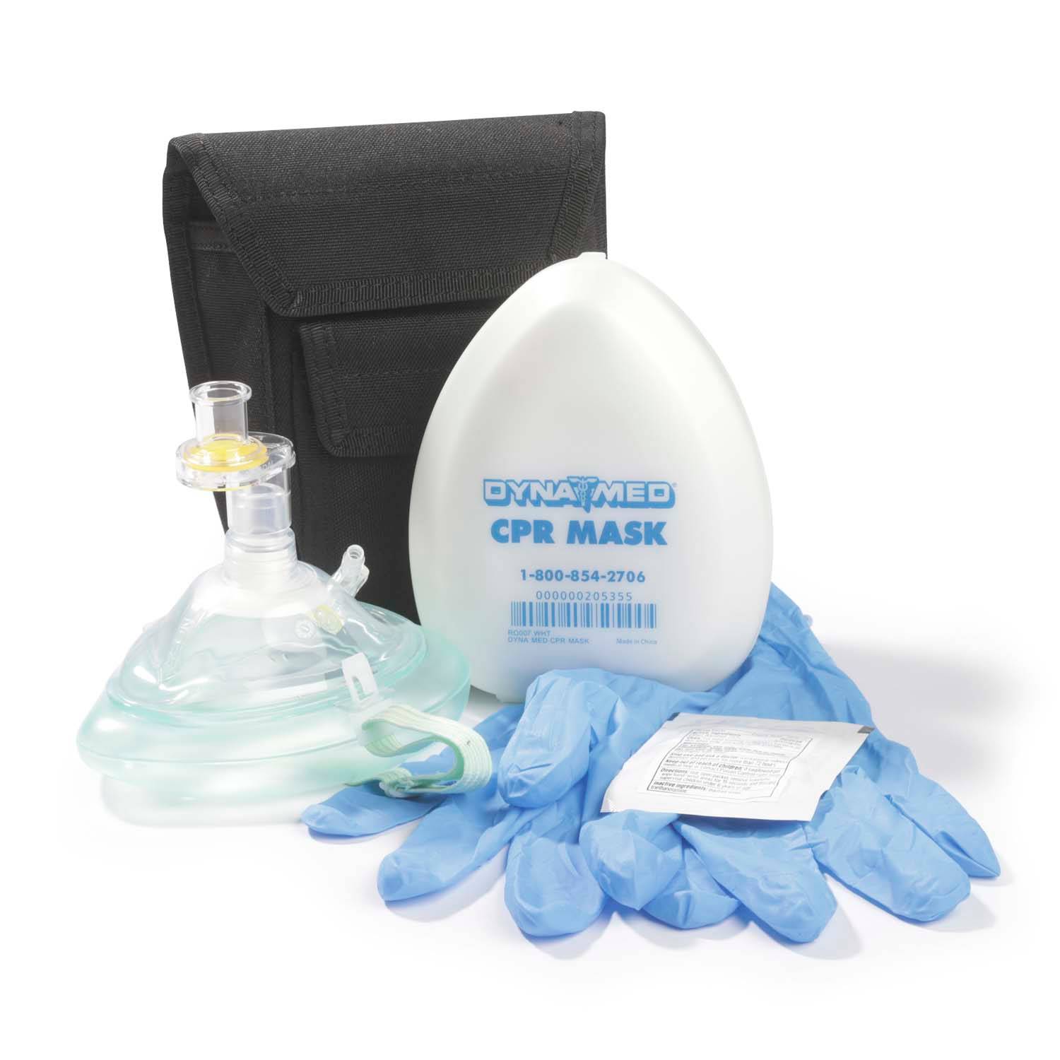 Dyna Med CPR Mask Holster Kit with O2 Inlet