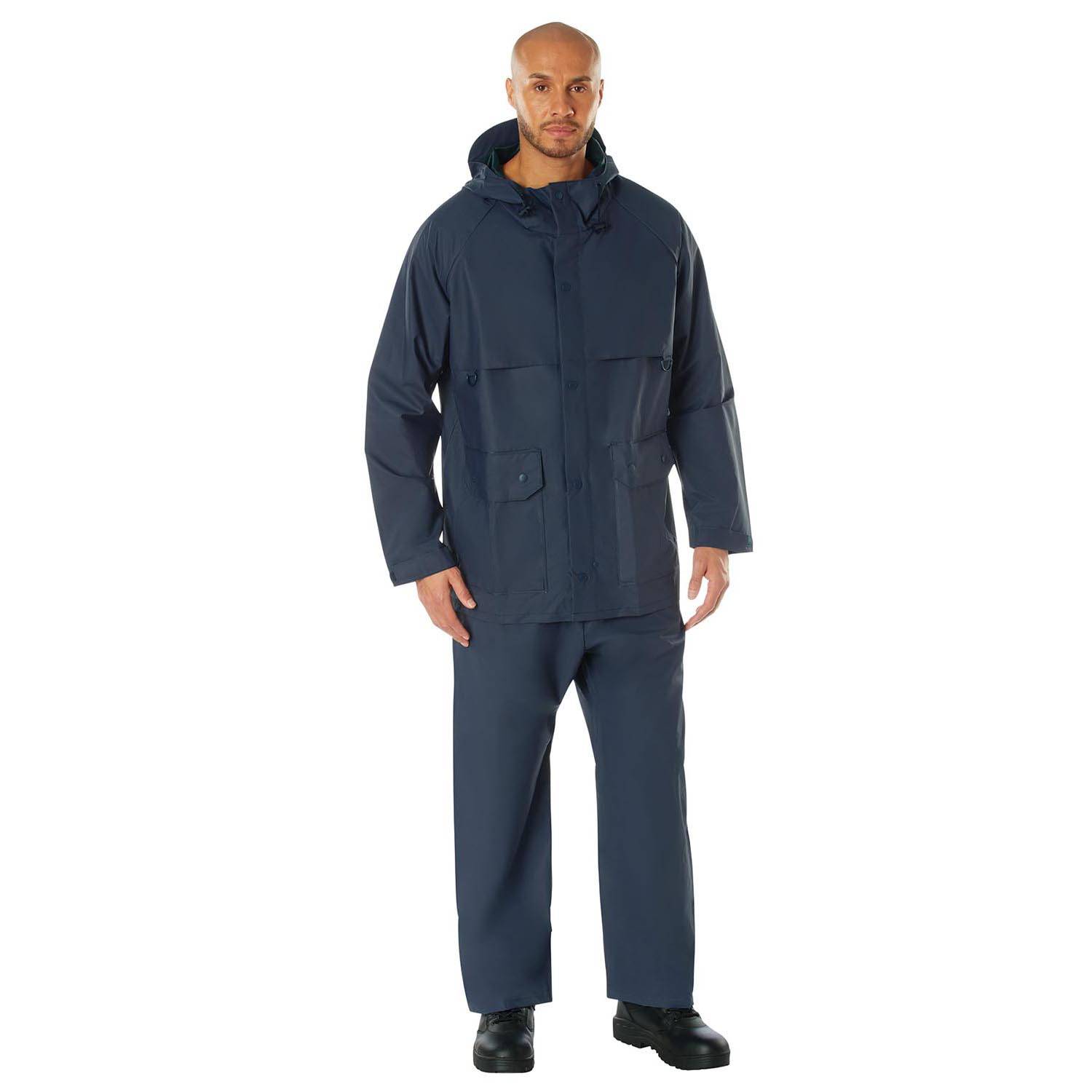 ROTHCO 2 PIECE MICROLITE PVC RAINSUIT IN NAVY