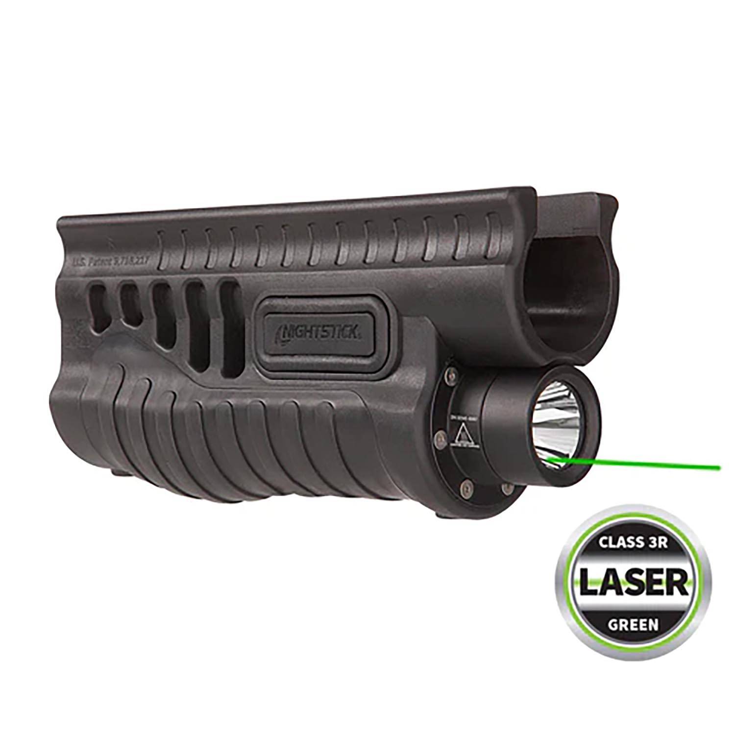 Nightstick Shotgun Forend Weapon Light with Green Laser