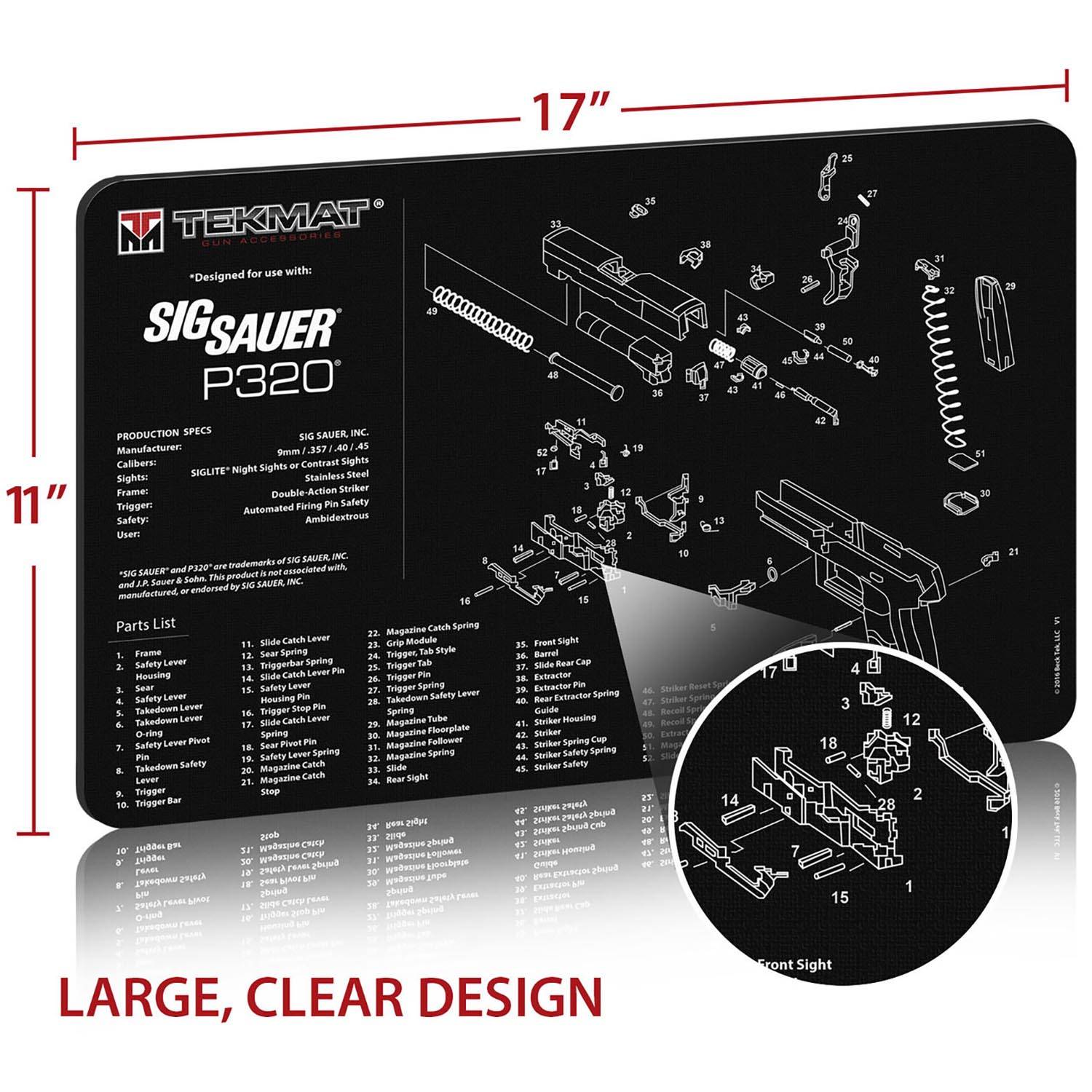 TekMat Sig Sauer P320 Glen Cleaning Mat 17