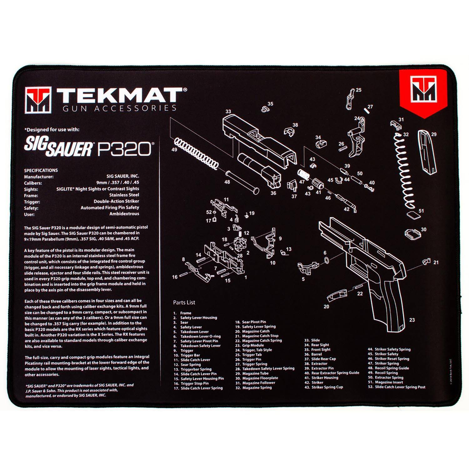 TekMat Ultra Sig Sauer Gun Cleaning Mat 20