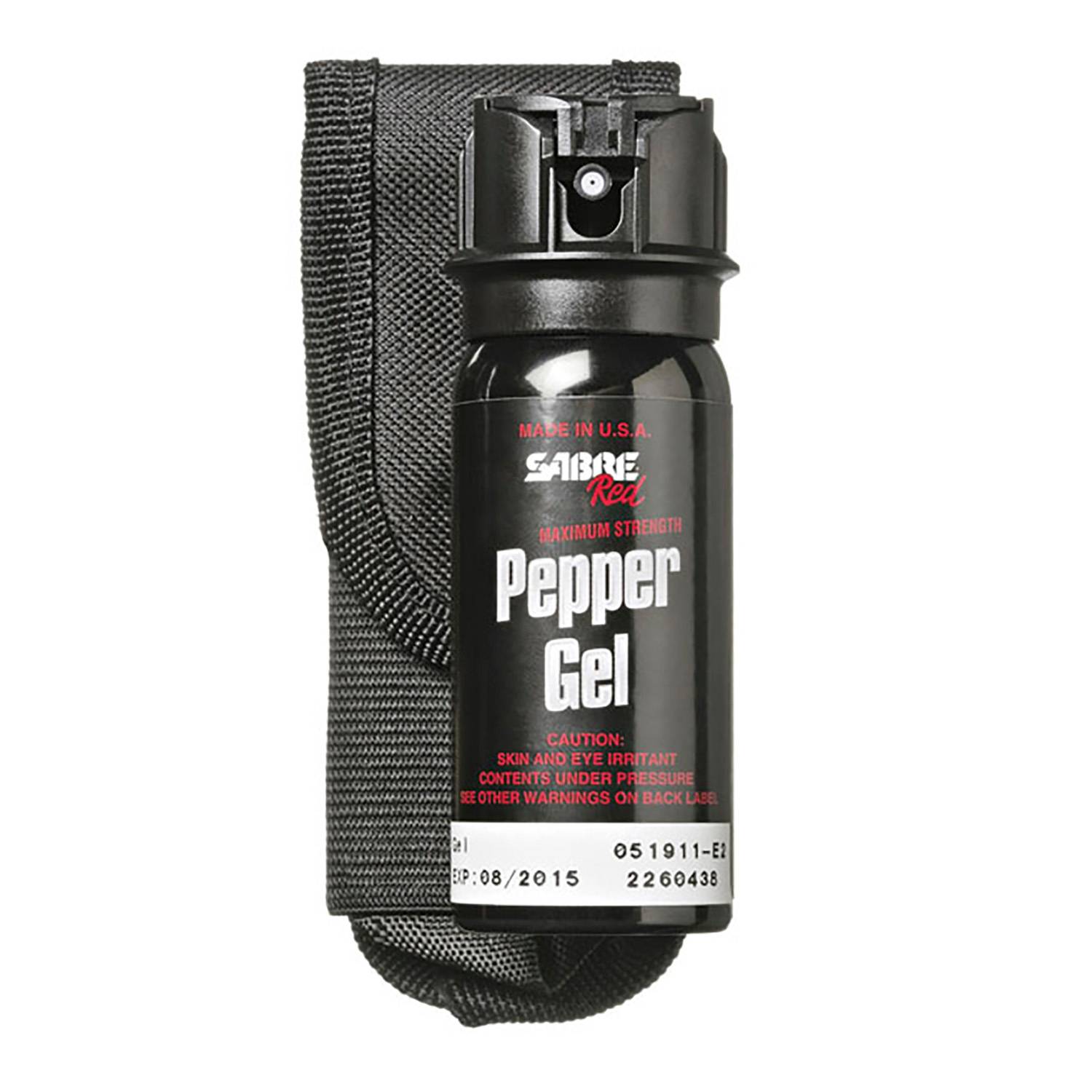 Sabre Tactical Pepper Gel with Flip Top & Belt Holster