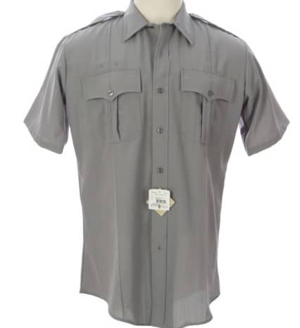 Flying Cross Short Sleeve Zip Polyester Wool Shirt