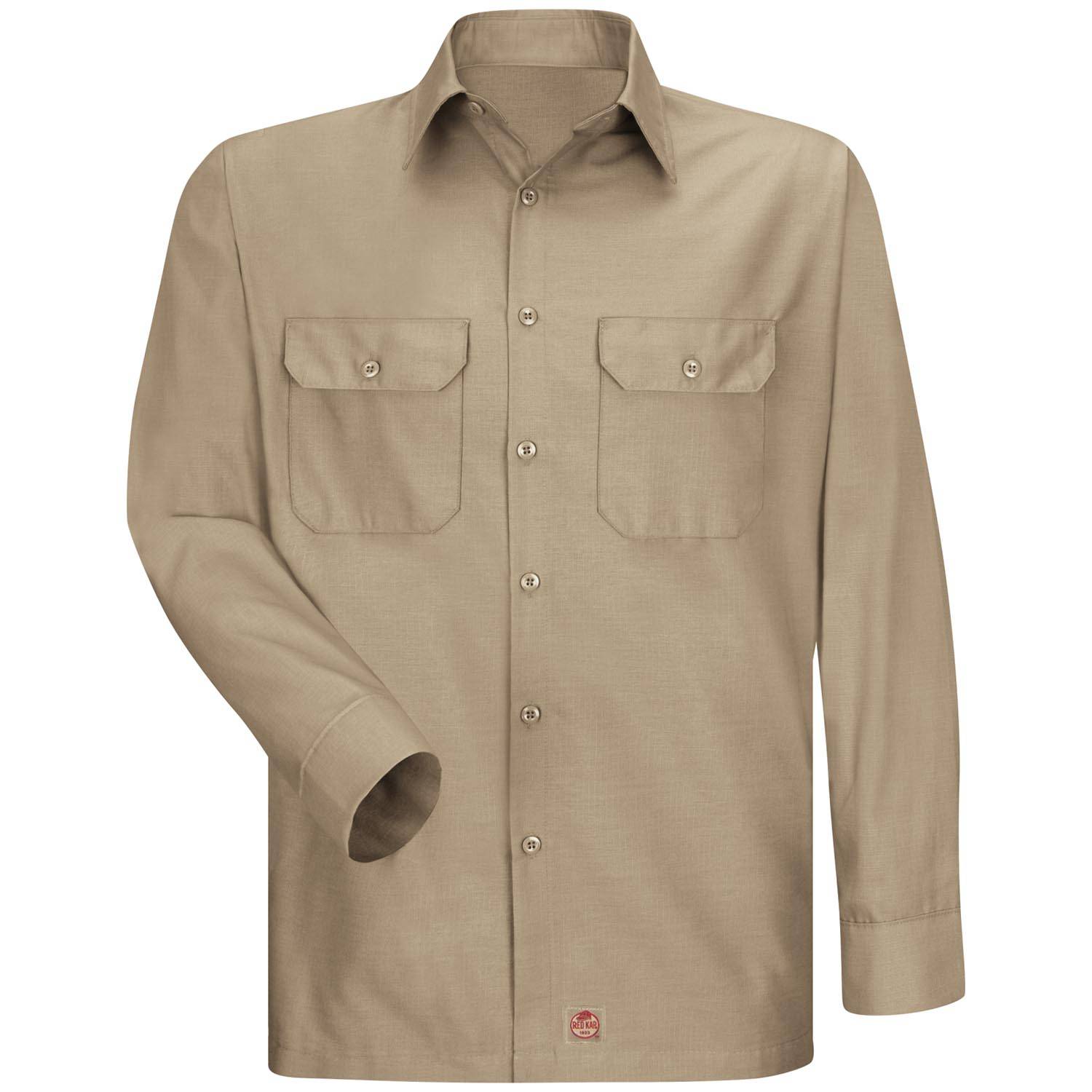 RED KAP MEN'S LONG SLEEVE SOLID RIP STOP SHIRT