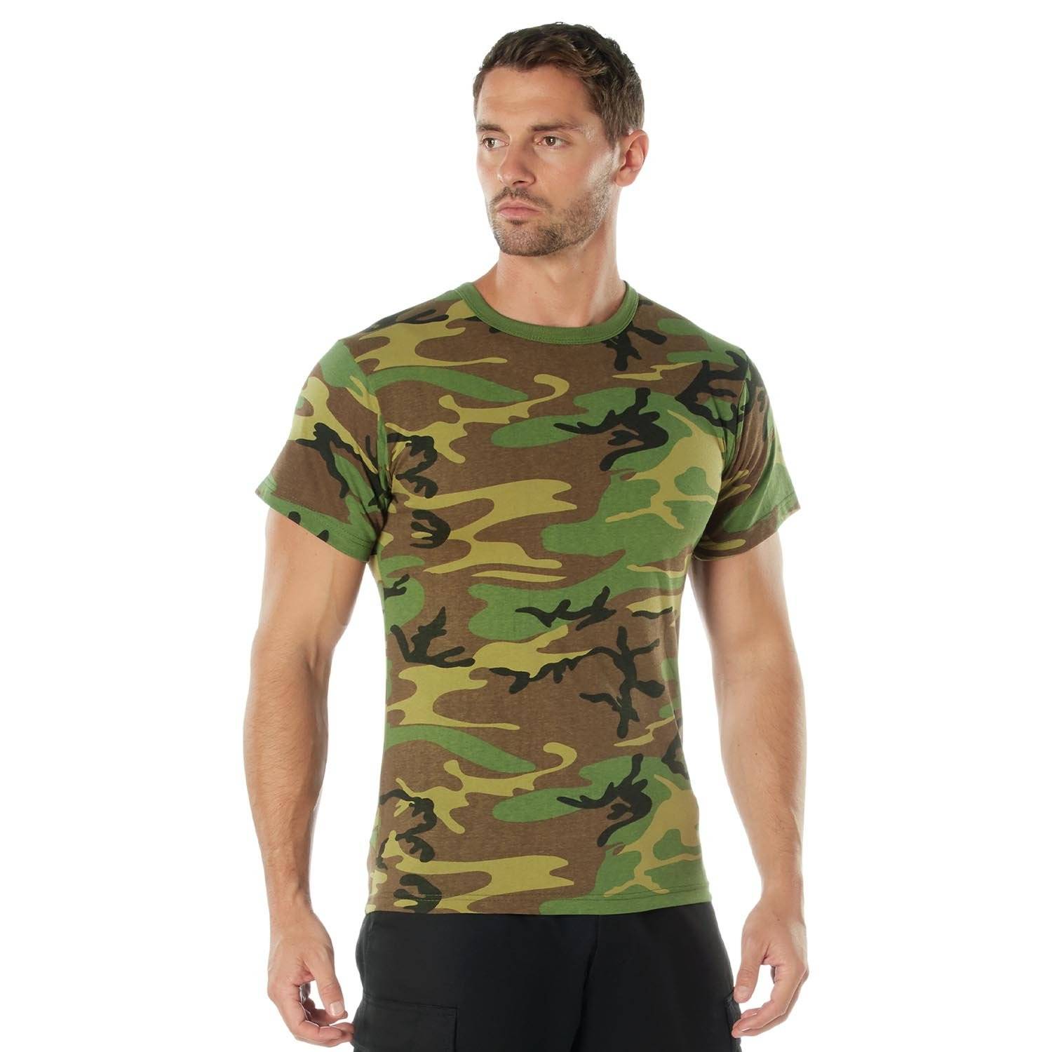 Rothco - Woodland Camo T-Shirt, image size:1500x1500