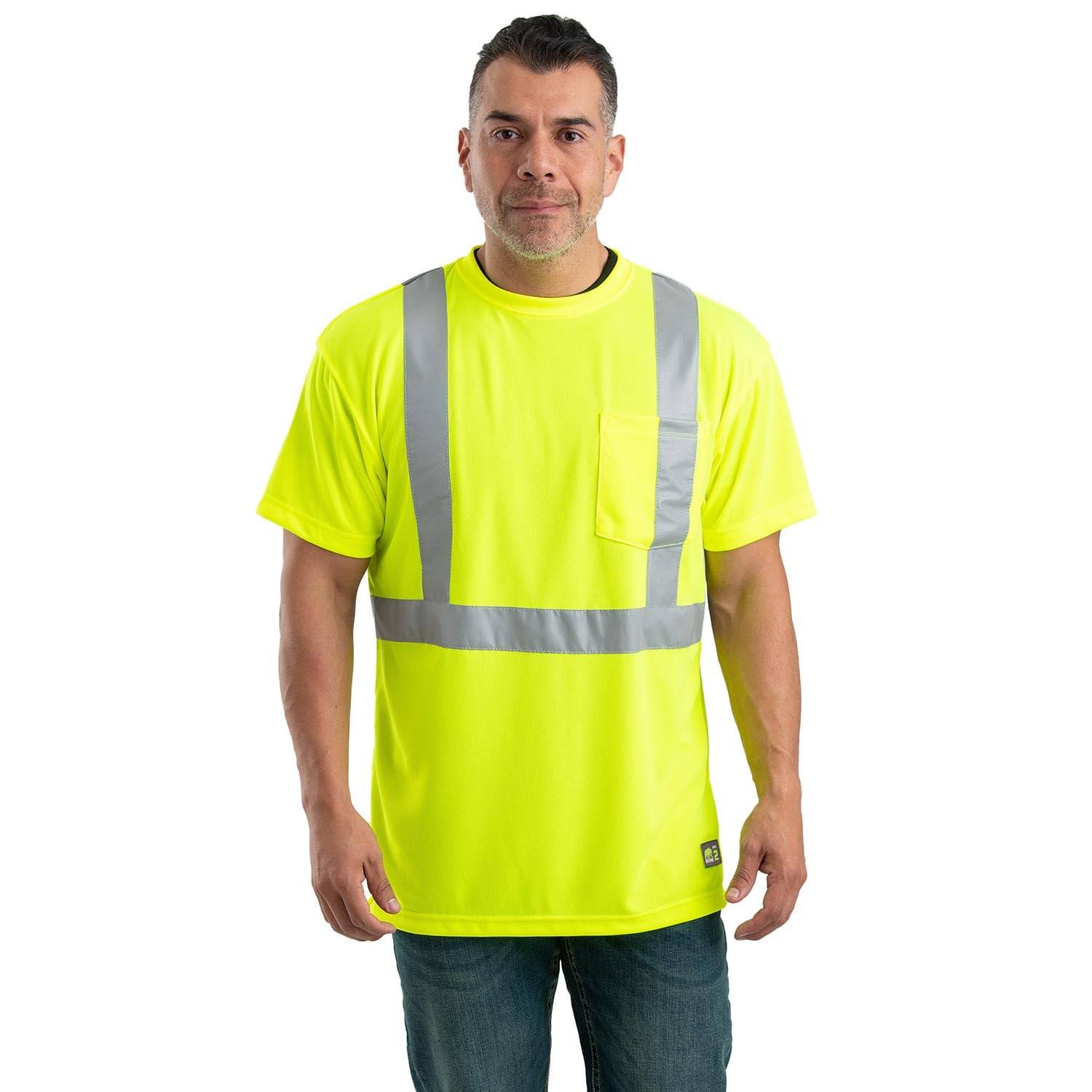 Berne Men's Hi Vis Class 2 Performance Short Sleeve T-Shirt