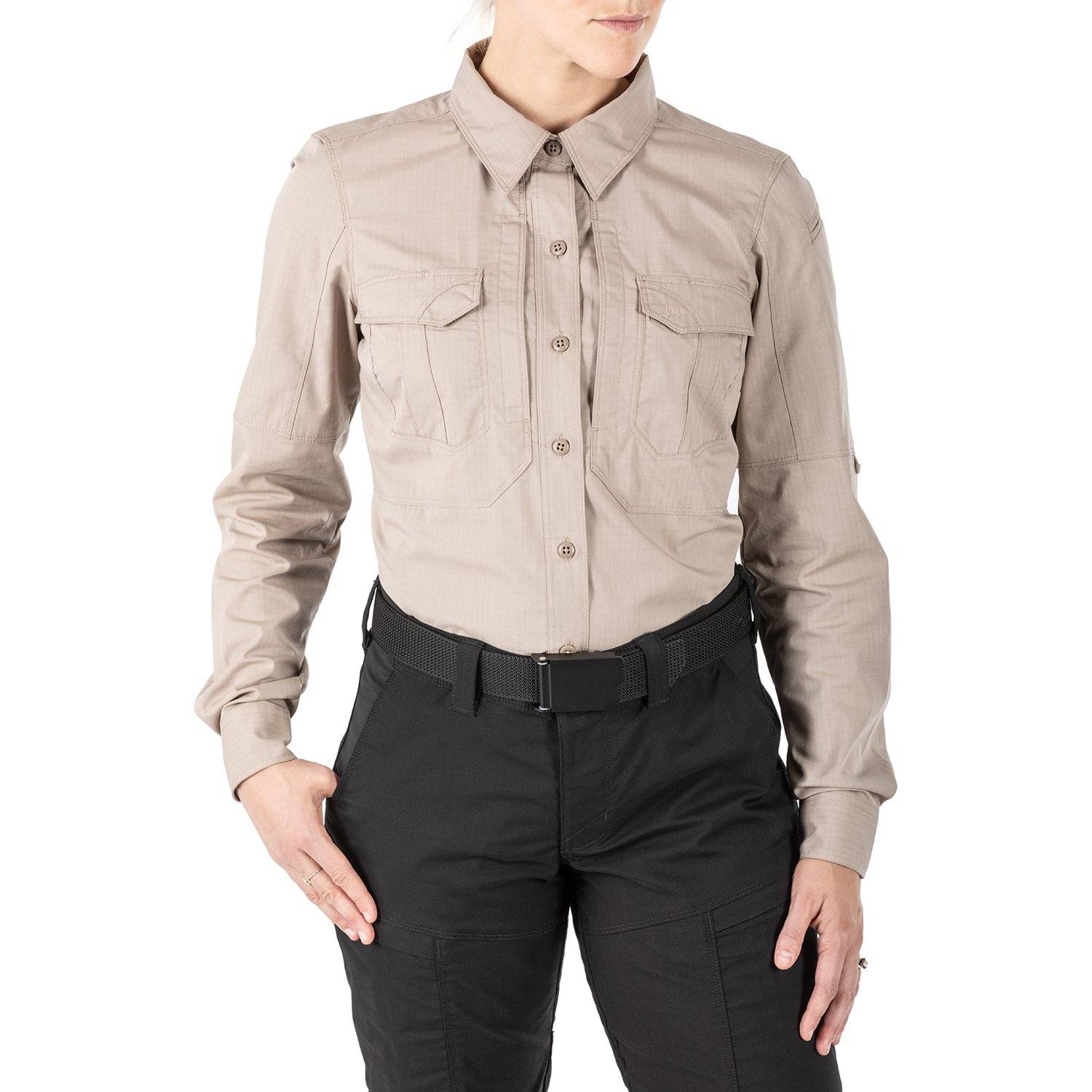 5.11 TACTICAL WOMEN'S 5.11 STRYKE LONG SLEEVE SHIRT IN KHAKI