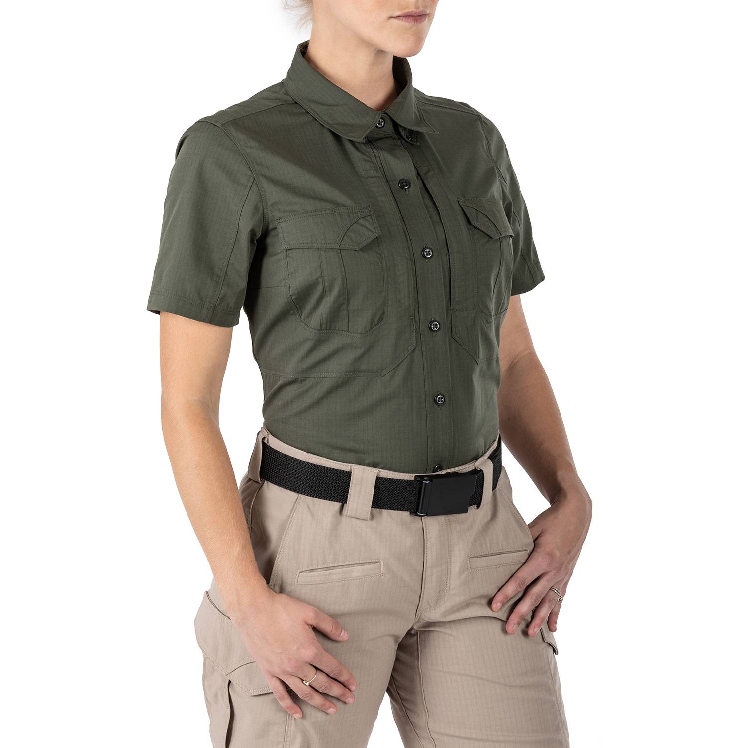 5.11 TACTICAL WOMEN'S STRYKE SHORT SLEEVE SHIRT TUNDRA GREEN