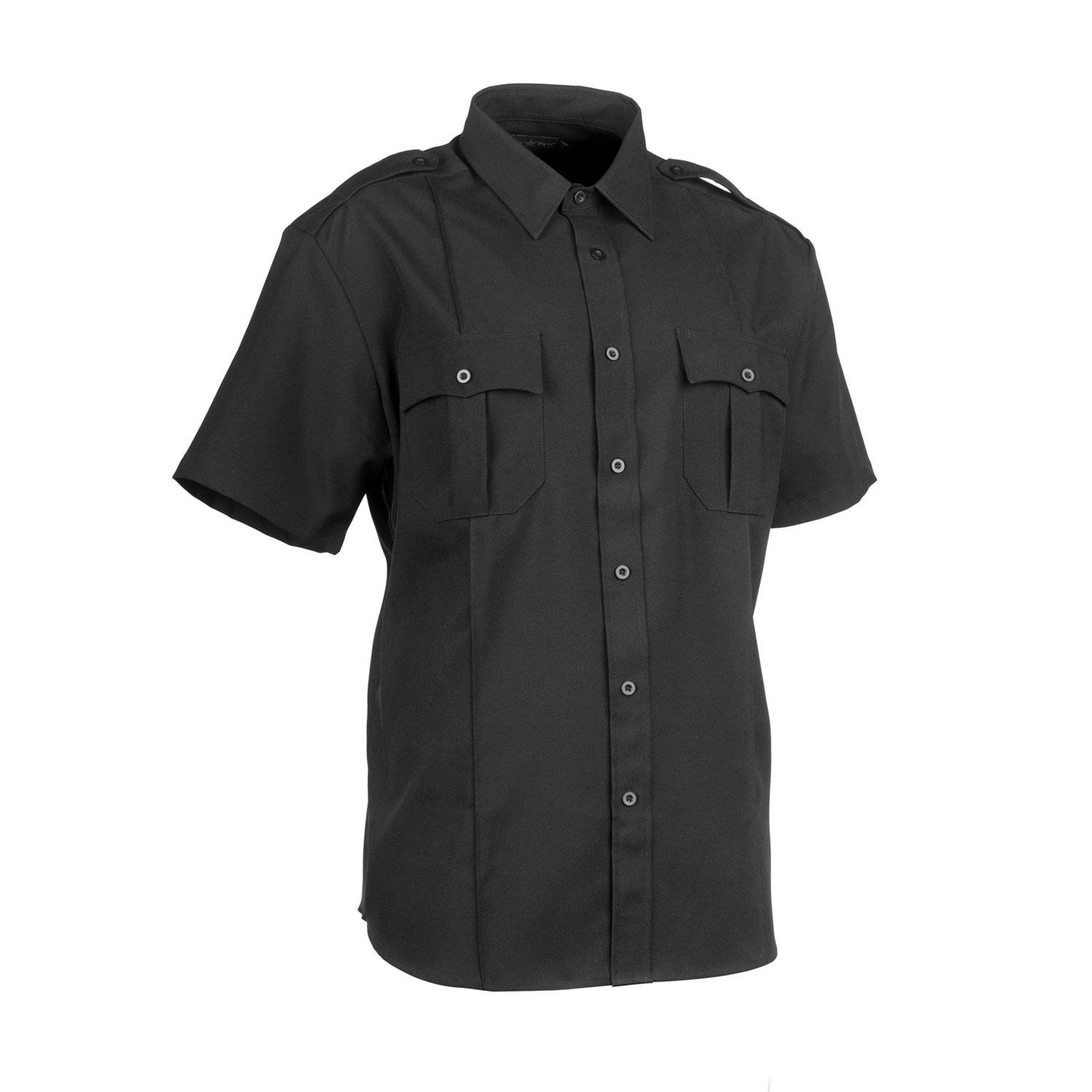 Uniform Short Sleeve Shirt Men's Official Duty Police Security 2-Pocket Epaulets 