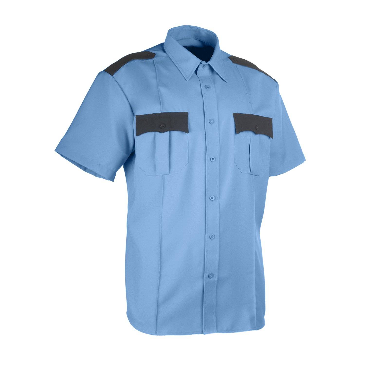 LAWPRO+ TWO-TONE SHORT SLEEVE SHIRT IN LIGHT BLUE/NAVY