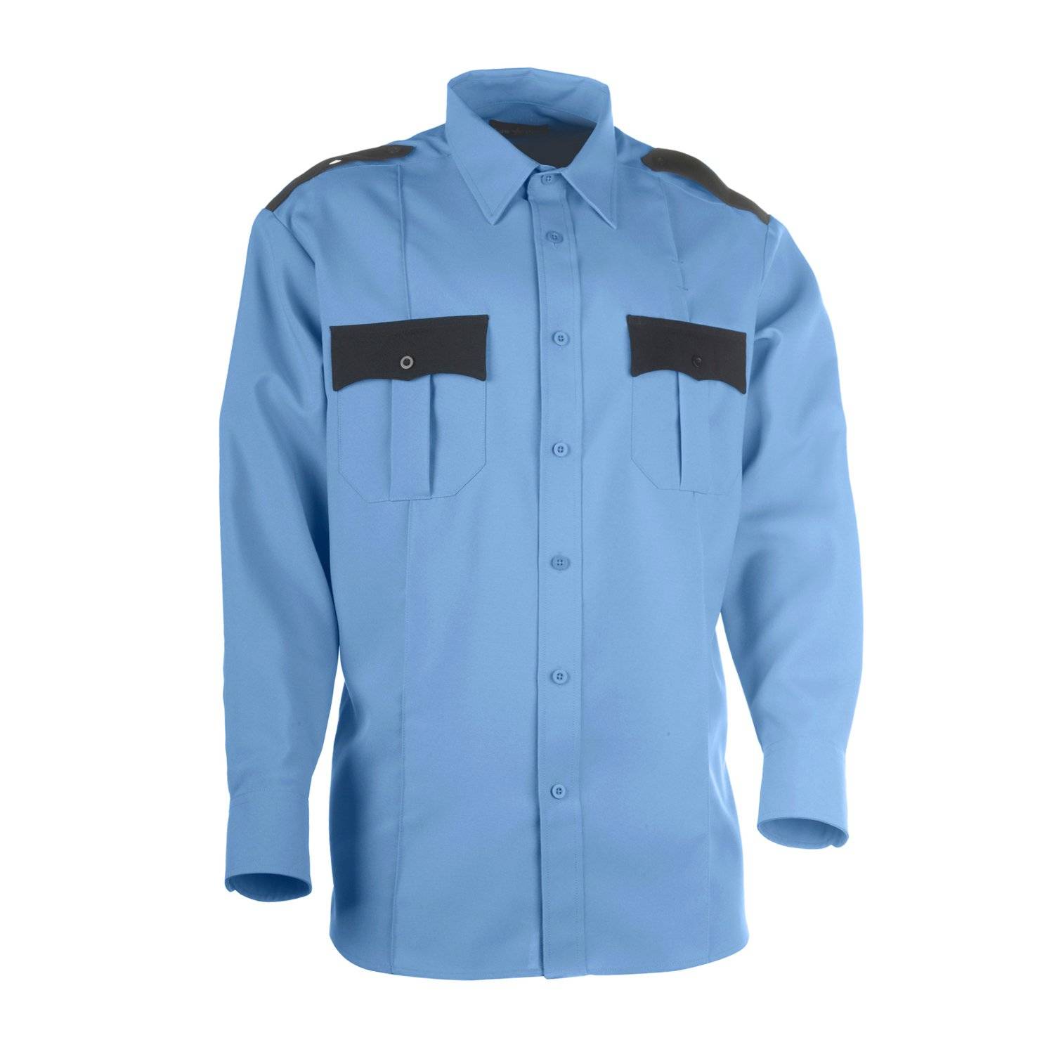 LAWPRO+ TWO-TONE LONG SLEEVE SHIRT IN LIGHT BLUE/NAVY