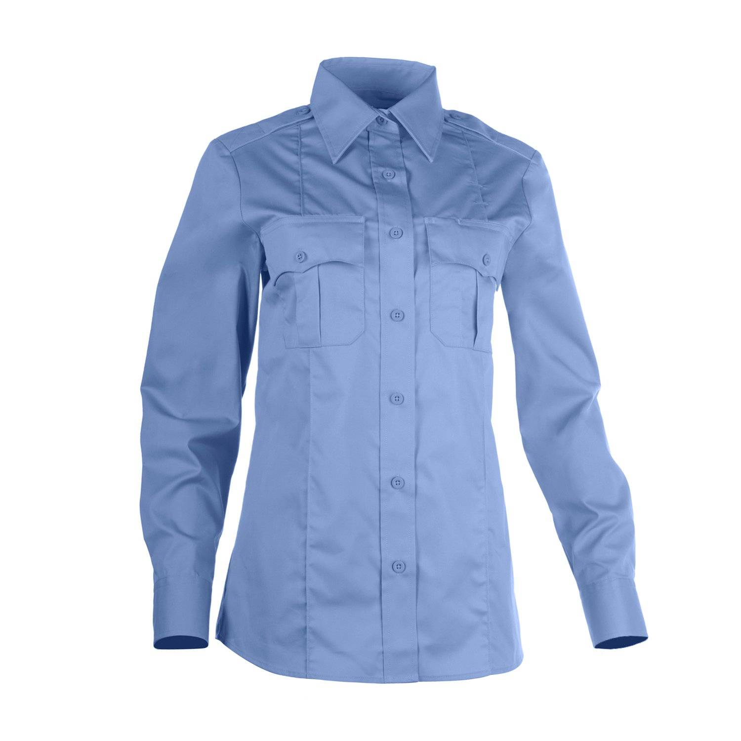 LAWPRO+ WOMEN'S POLY-COTTON LONG SLEEVE SHIRT IN LIGHT BLUE