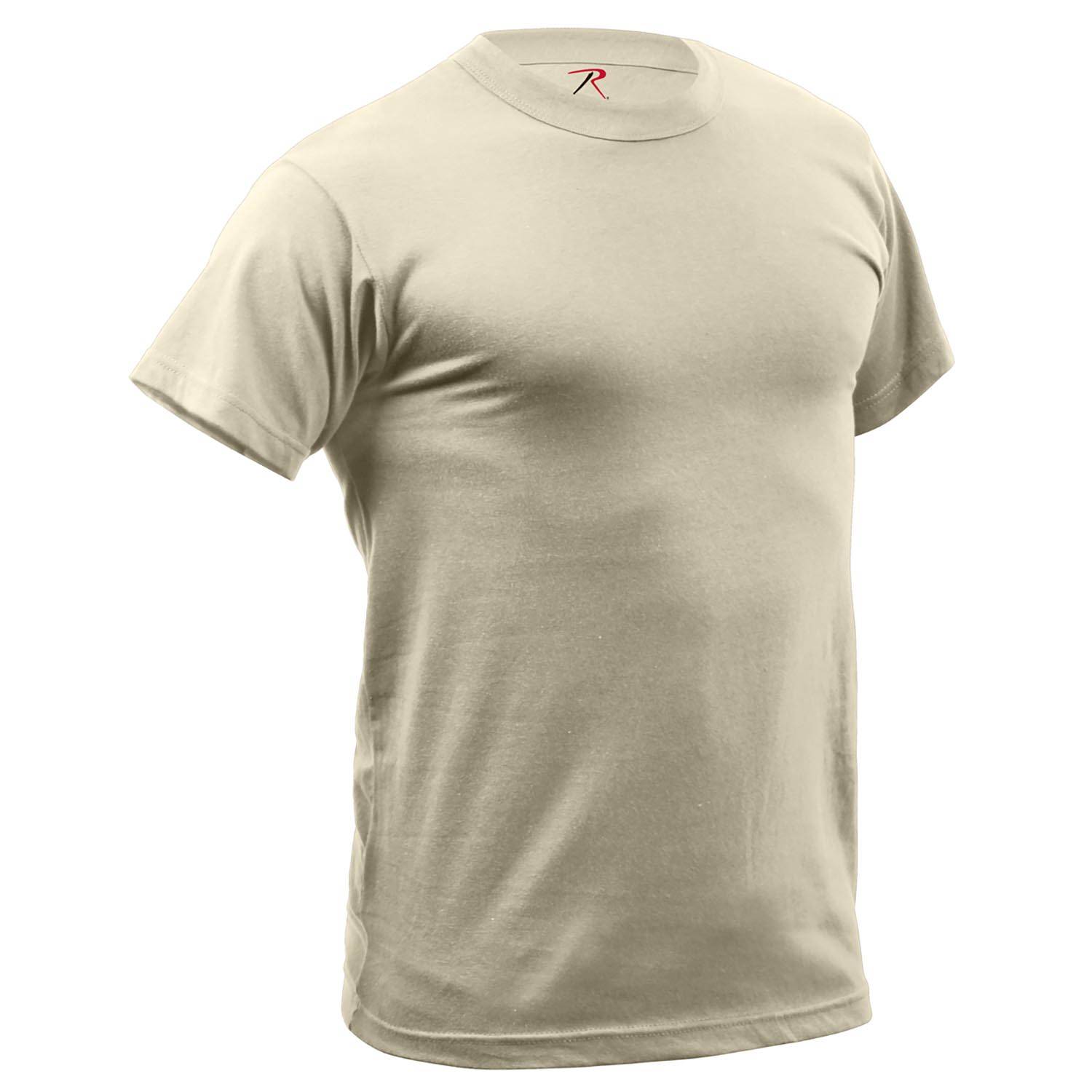 ROTHCO QUICK DRY MOISTURE WICKING T-SHIRT IN DESERT SAND