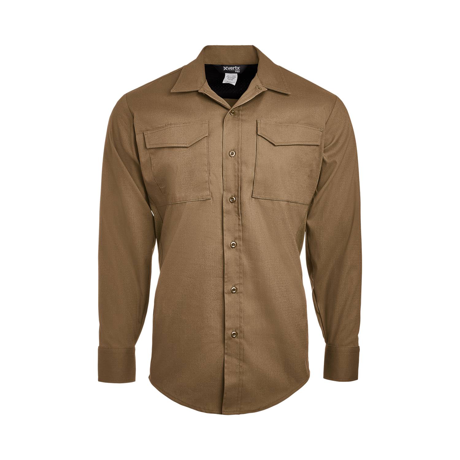 VERTX PHANTOM FLEX LONG SLEEVE SHIRT IN DESERT TAN