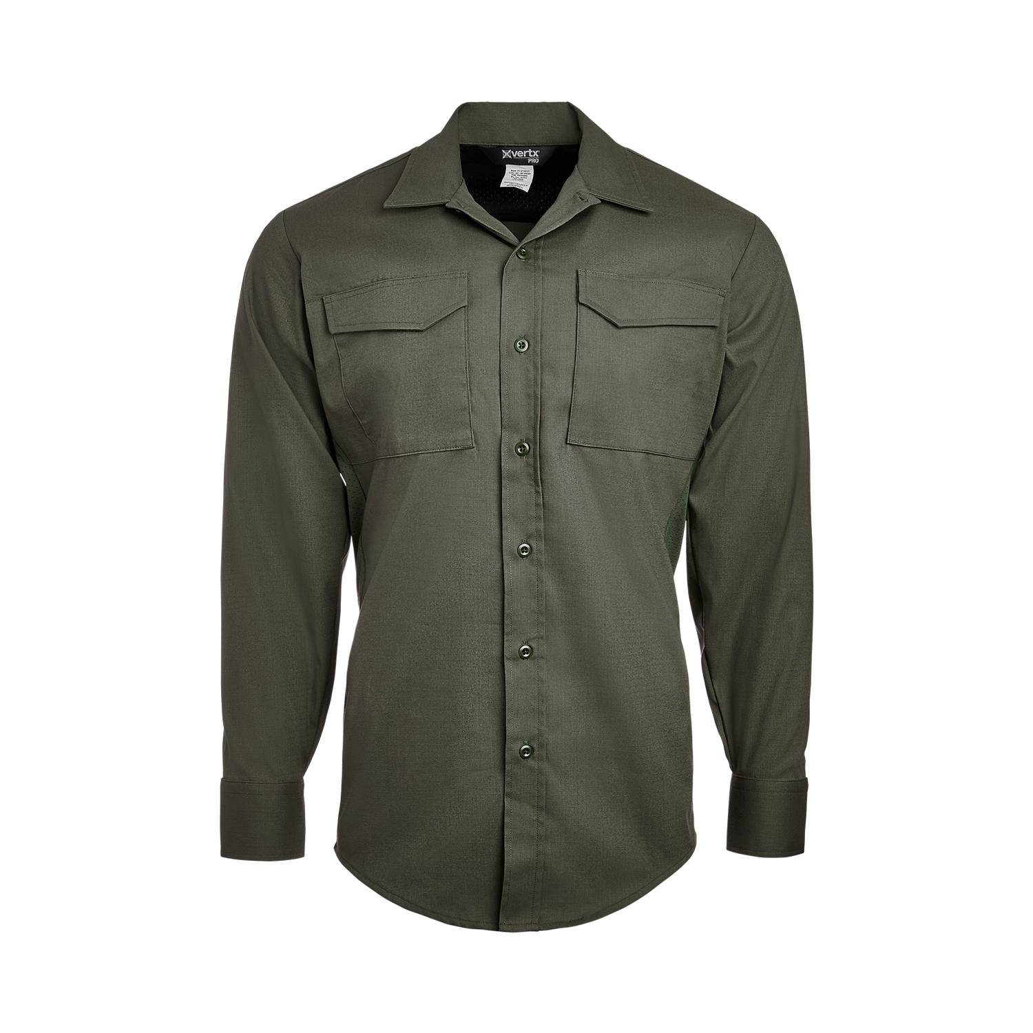 VERTX PHANTOM FLEX LONG SLEEVE SHIRT IN OD GREEN