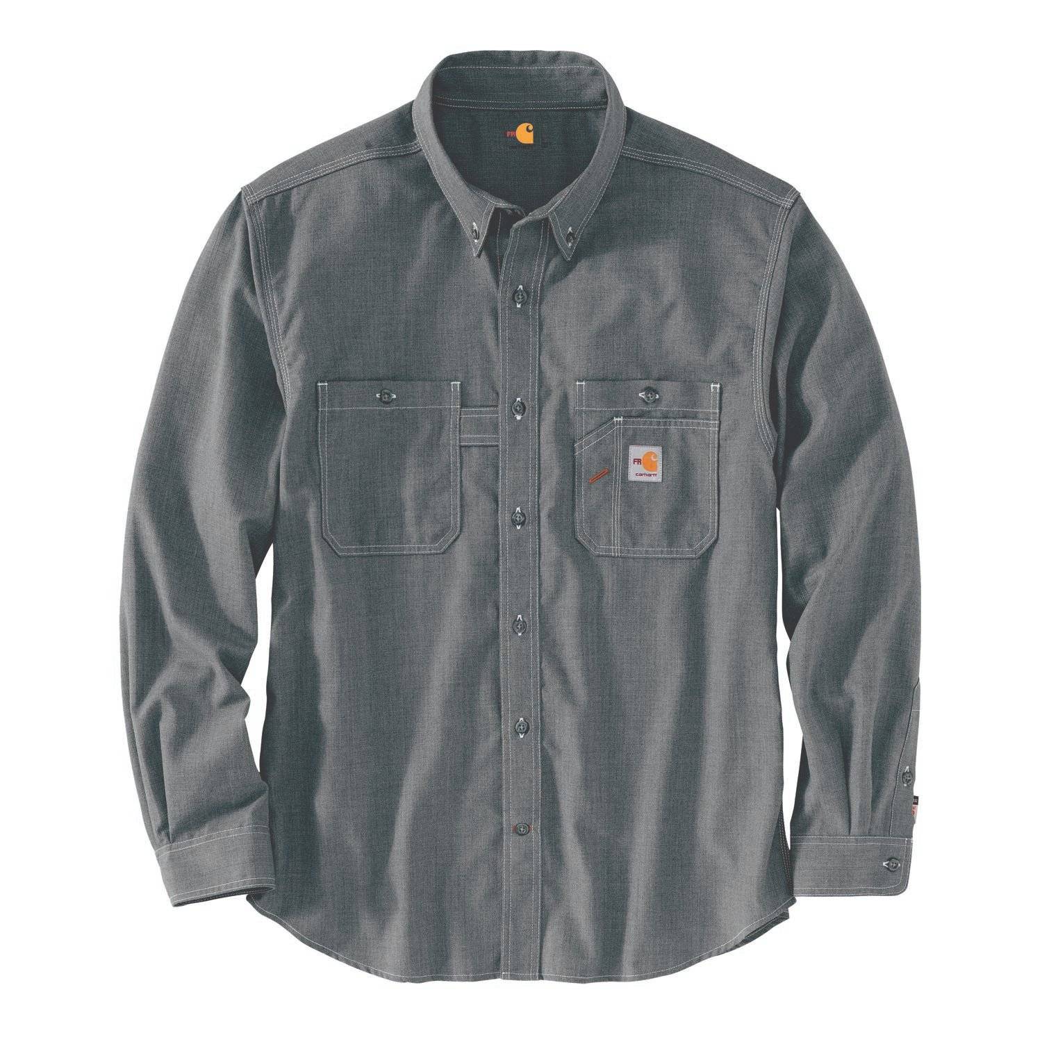CARHARTT FR FORCE LOOSE FIT LONG-SLEEVE SHIRT IN GRAY