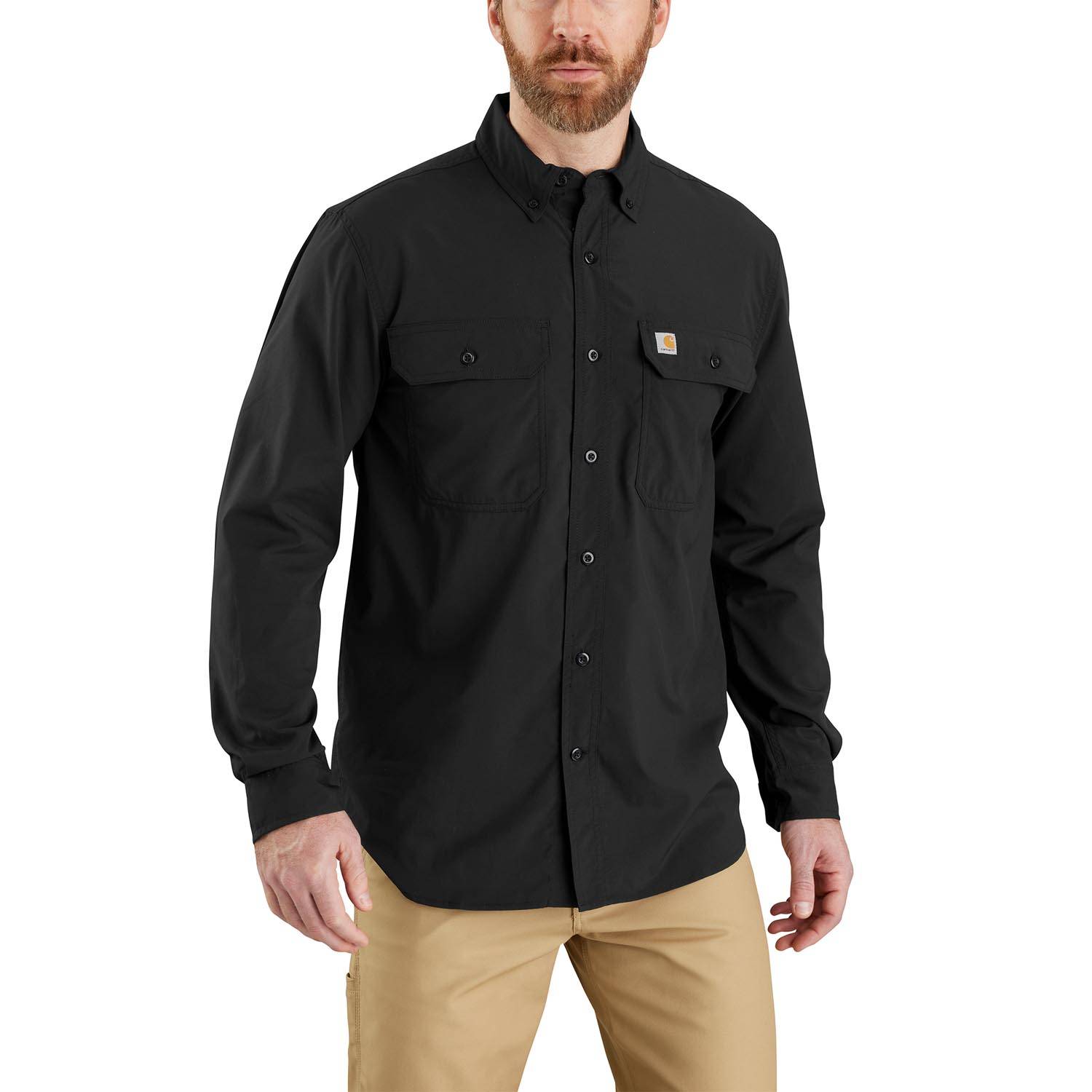 carhartt black button shirt