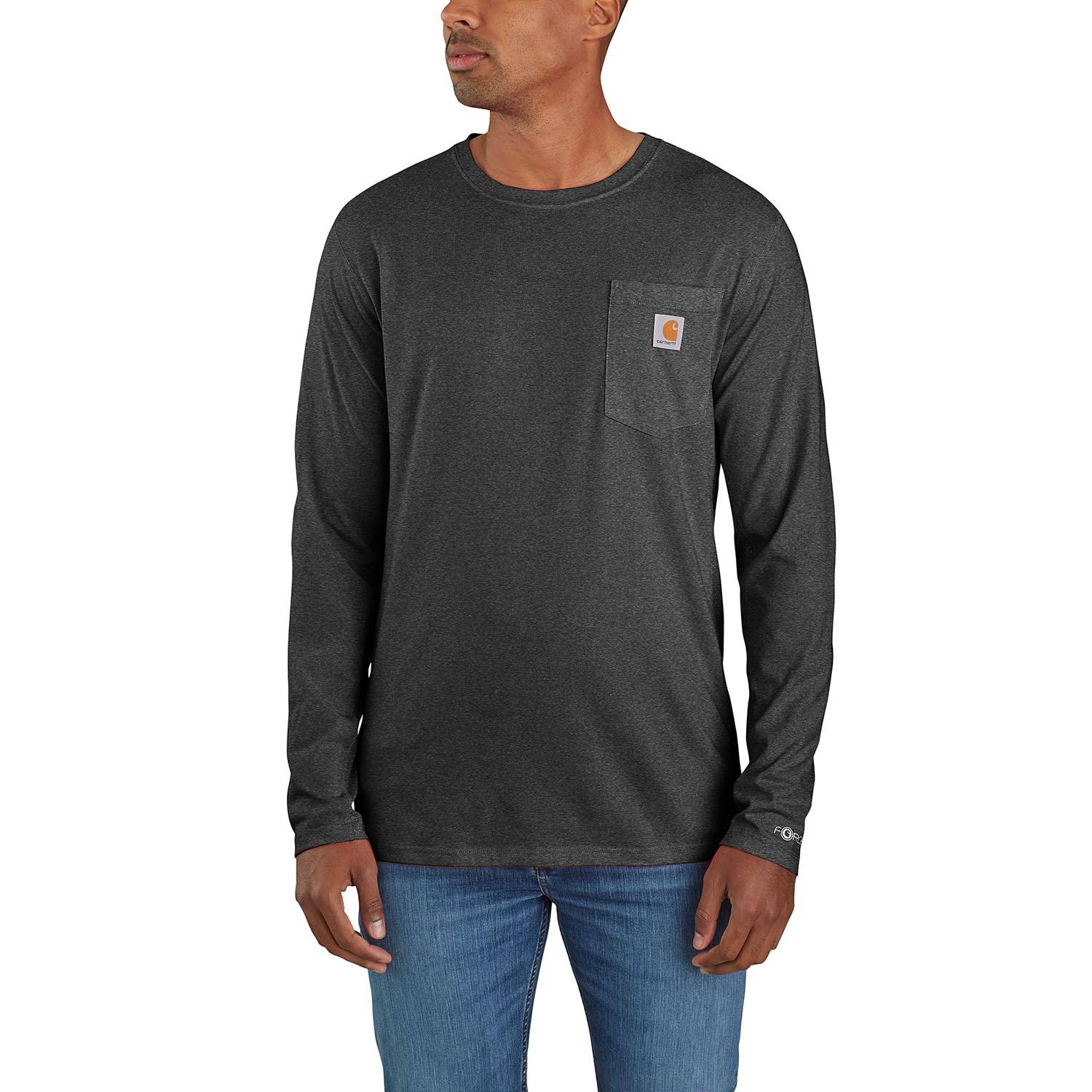 CARHARTT MEN'S FORCE RELAXED FIT MIDWEIGHT LONG-SLEEVE POCKE