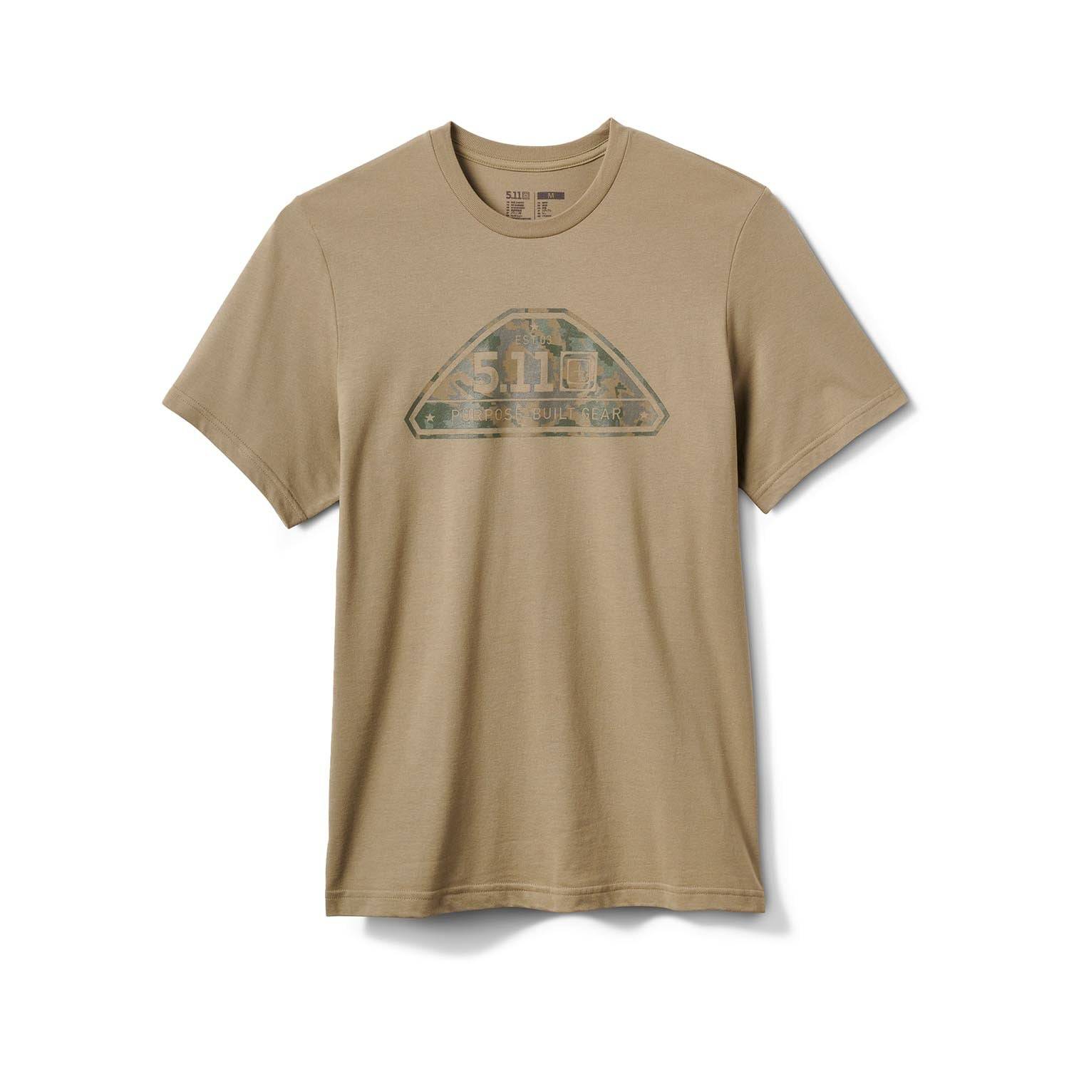 5.11 TACTICAL MEN'S CAMO CREST SHORT SLEEVE SHIRT IN GREEN