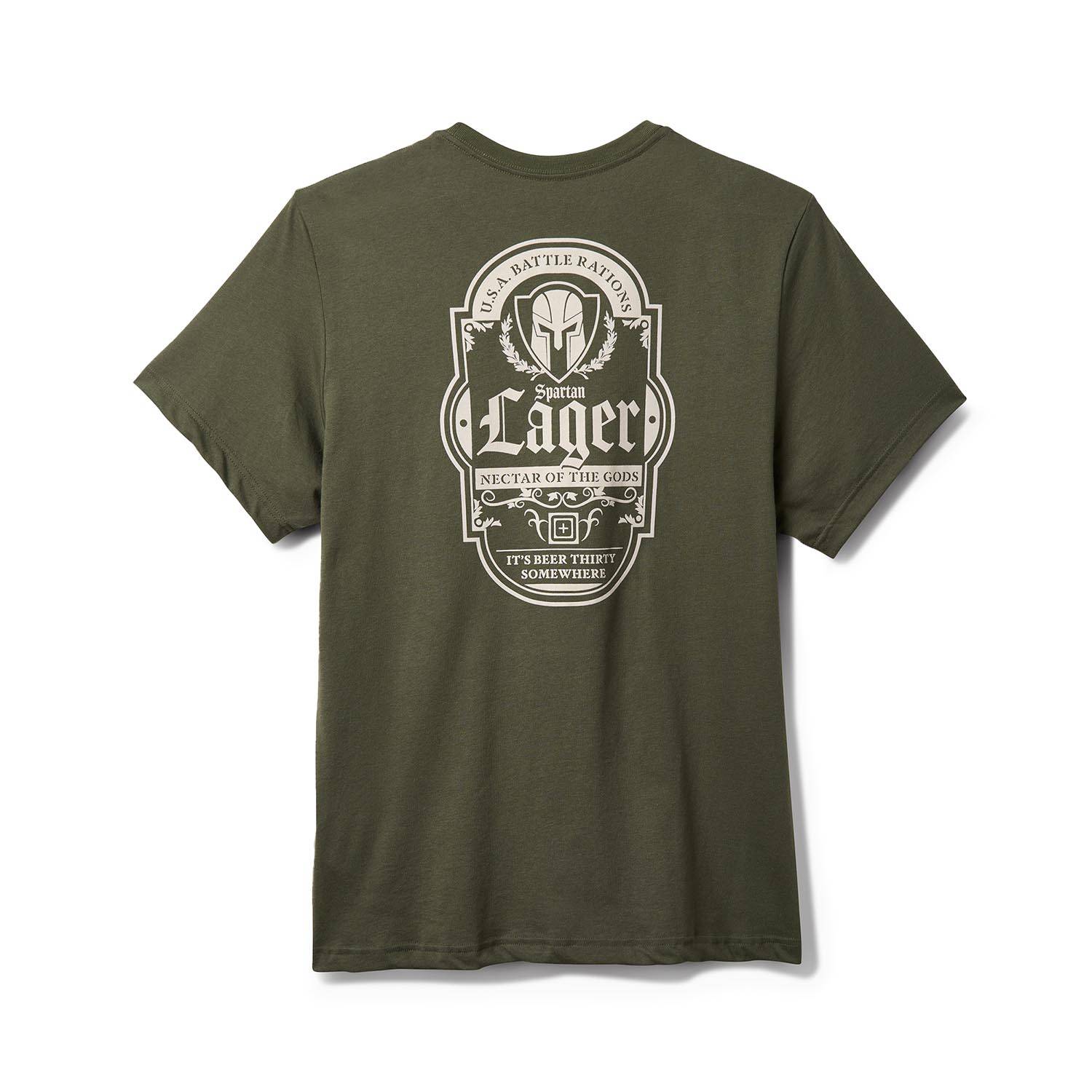 5.11 TACTICAL MEN'S BATTLE RATIONS T-SHIRT RANGER GREEN