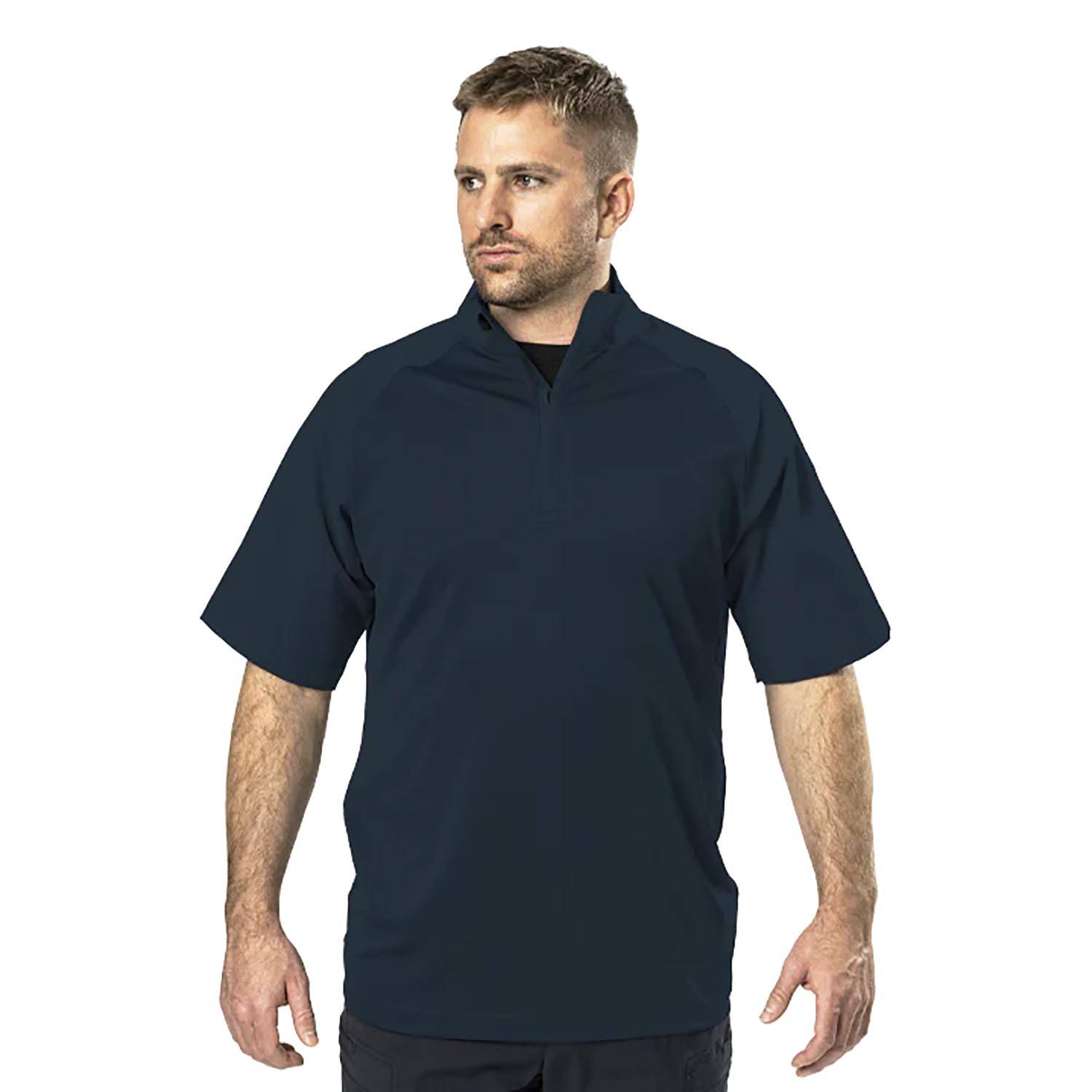 mock neck polo shirt