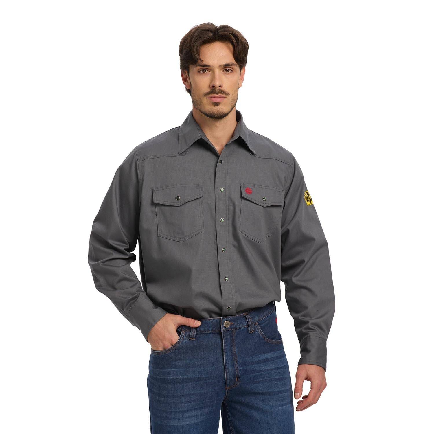 NKE MEN'S FR GOLDEN EAGLE CREST WORK SNAP SHIRT