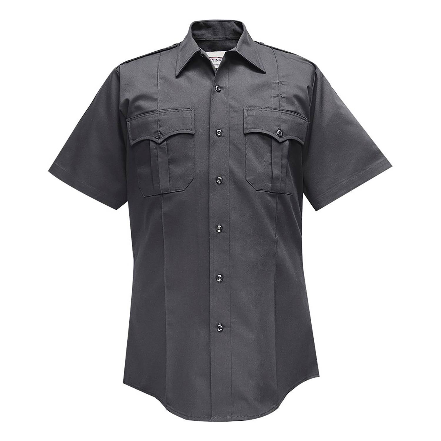 Flying Cross Mens Zippered Polyester Short Sleeve Shirt