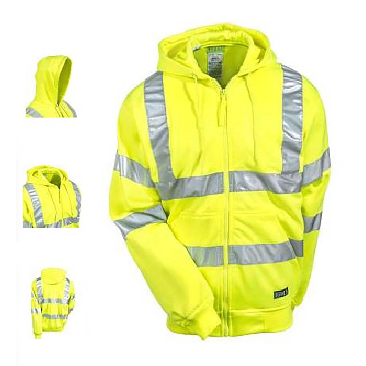 BERNE HIGH VISIBILITY YELLOW HOODED SWEATSHIRT
