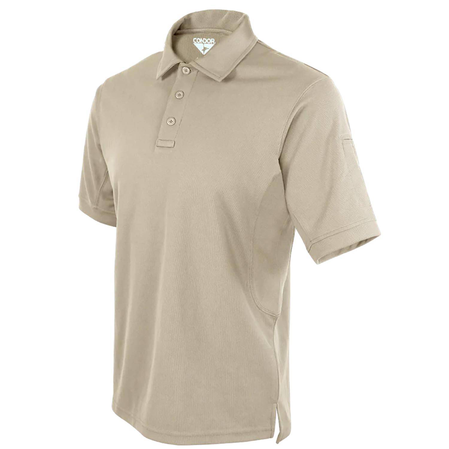 CONDOR TACTICAL SHORT SLEEVE POLO SHIRT IN SILVER TAN