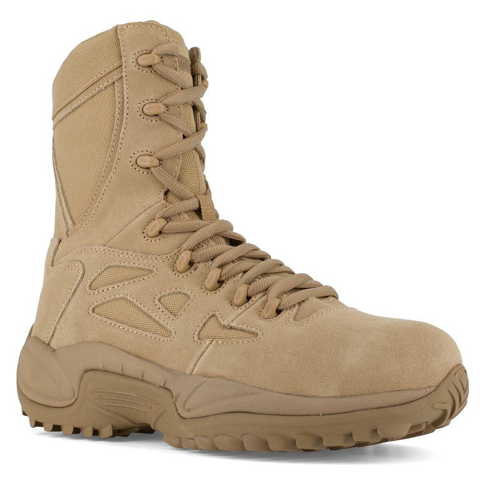 REEBOK 8" RAPID RESPONSE RB COMPOSITE TOE SIDE-ZIP BOOTS