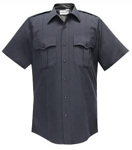 Flying Cross Short Sleeve Poly Shirt with Zipper and Badgeta