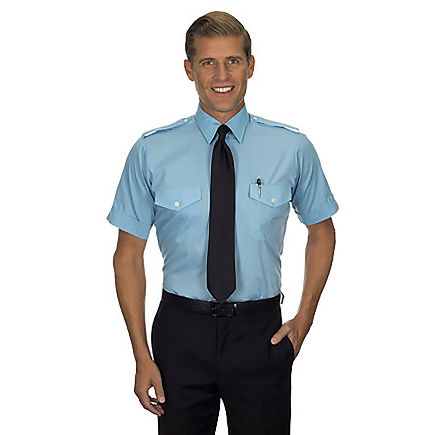 VAN HEUSEN SHORT SLEEVE AVIATOR SHIRT