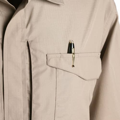 Tru-Spec Men's Ultralight Long Sleeve Tactical Shirt - Ripstop Poly-Cotton Uniform Shirt With Chest Pockets